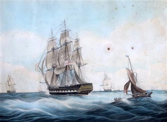 Rosenburg after Huggins H.C.S Macqueen off the Start, 26th Jan. 1832 15.75 x 20.5in.